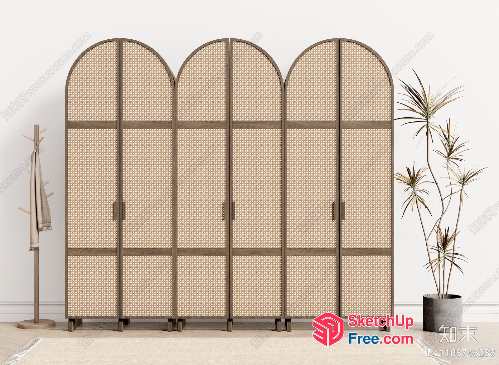 Rattan Partition Screen Furniture 3D SketchUp File