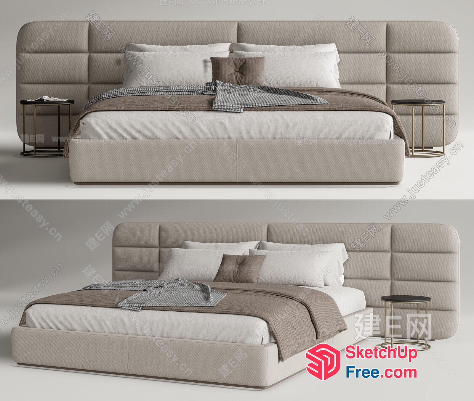 Modern Minimalist Bedroom Furniture Set 3D SketchUp File