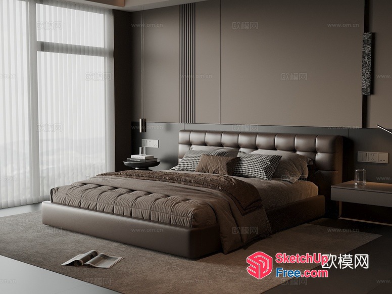 Luxurious Modern Bedroom Interior 3D SketchUp File