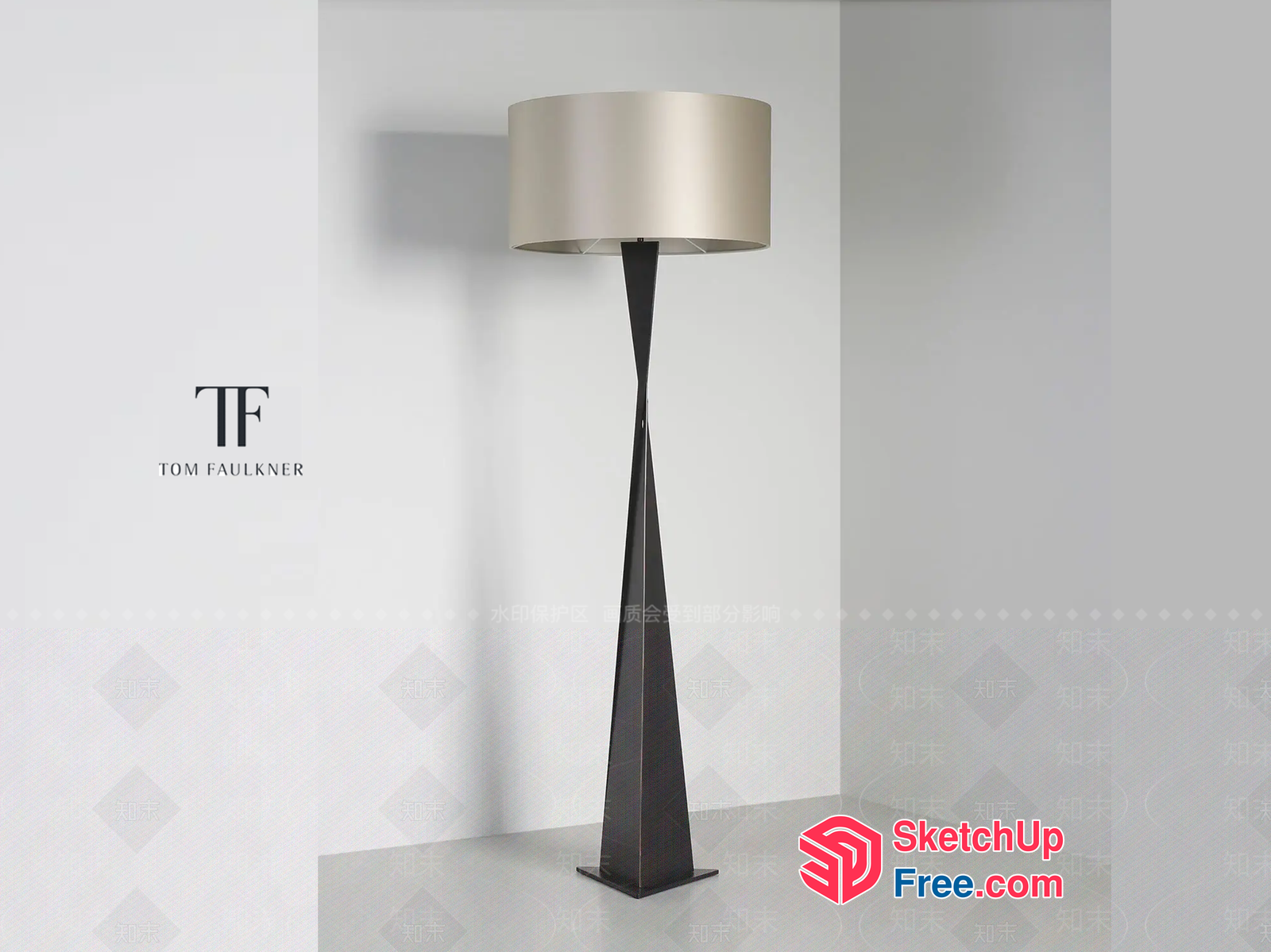 Minimalist Style Floor Lamp 3D SketchUp File