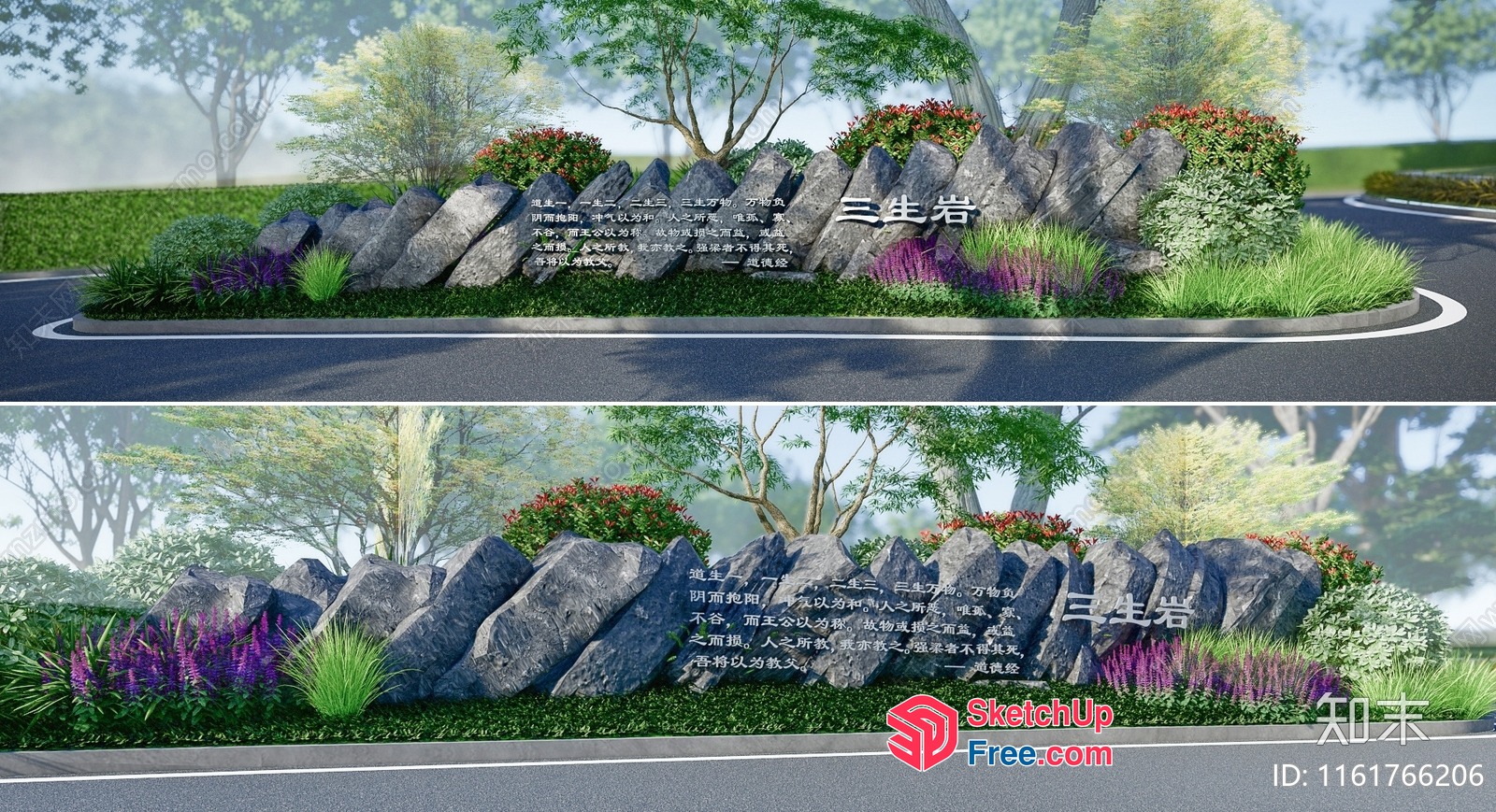 Beautifully Landscaped Garden Pathway 3D SketchUp File