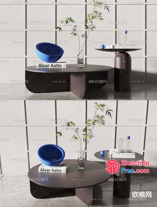 Modern Minimalist Furniture Set 3D SketchUp File
