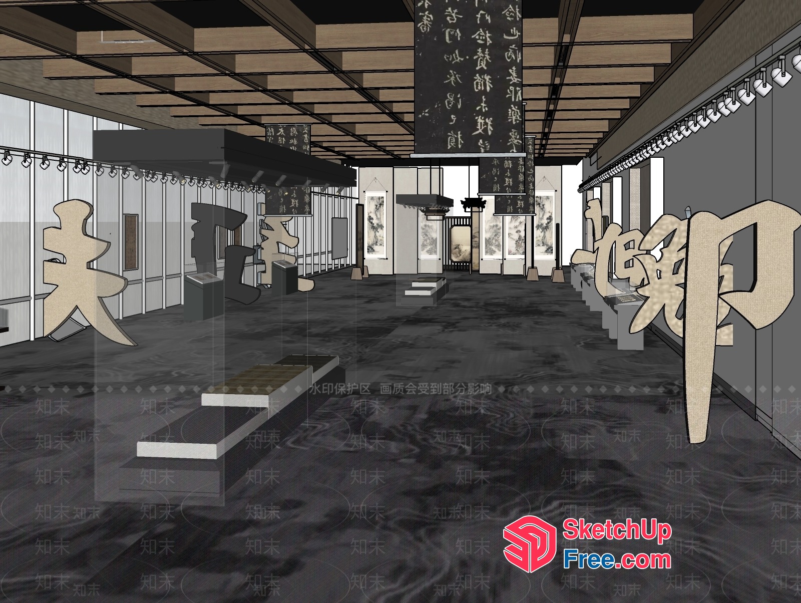 Modern Asian-Inspired Interior Design 3D SketchUp File
