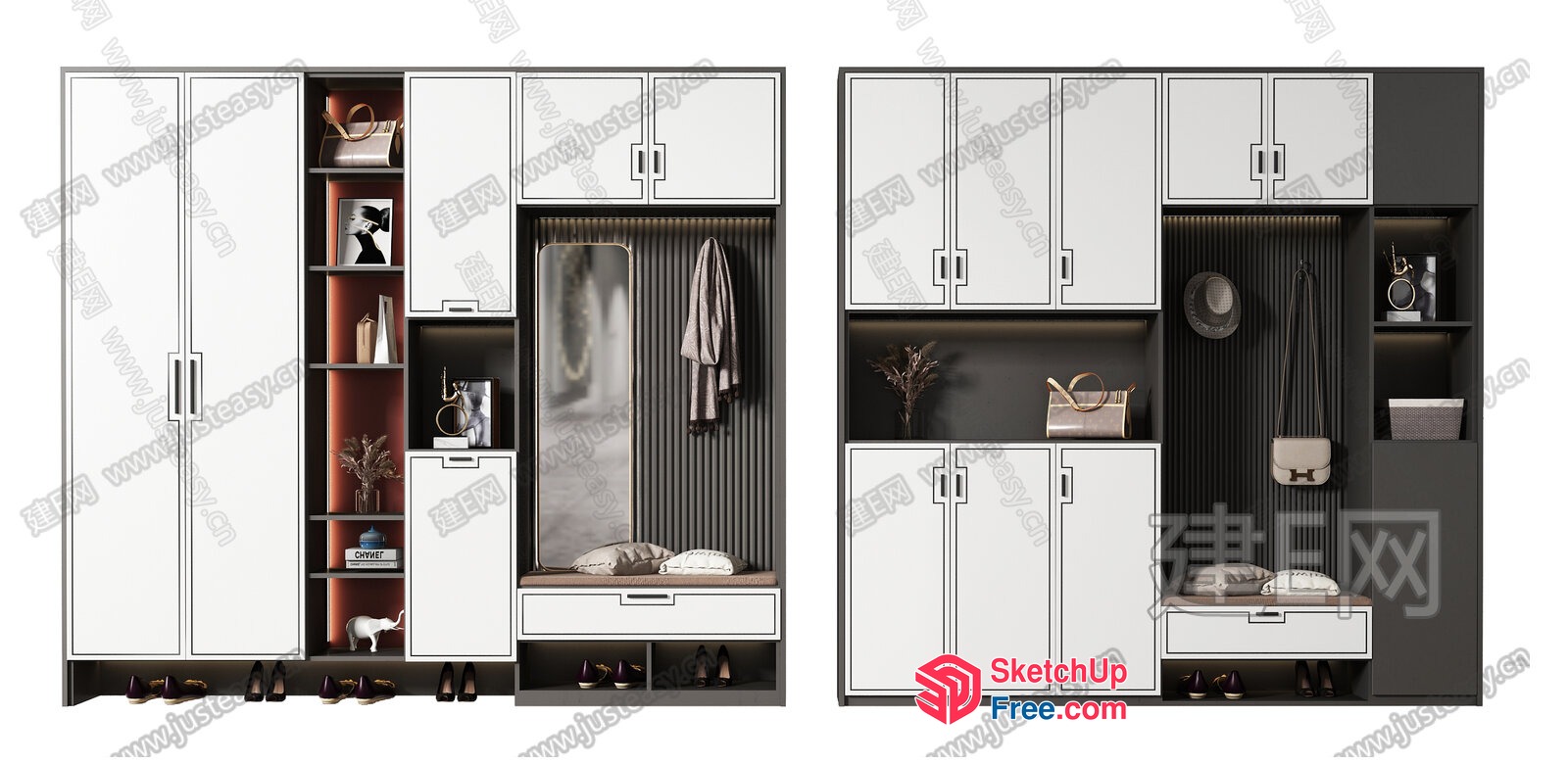 Modern Wardrobe And Cabinet Design 3D SketchUp File