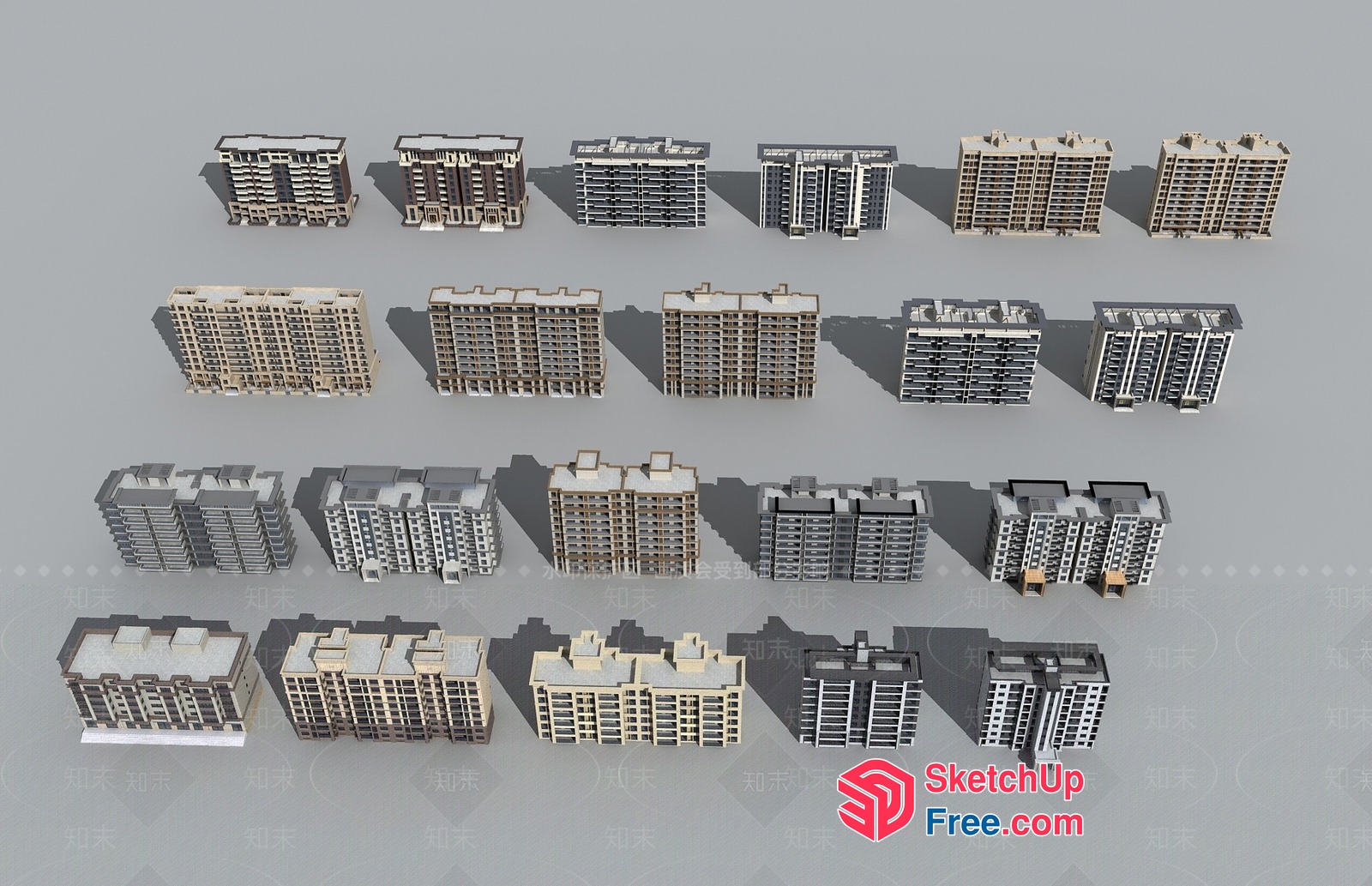 3D Models Of Various Buildings 3D SketchUp File