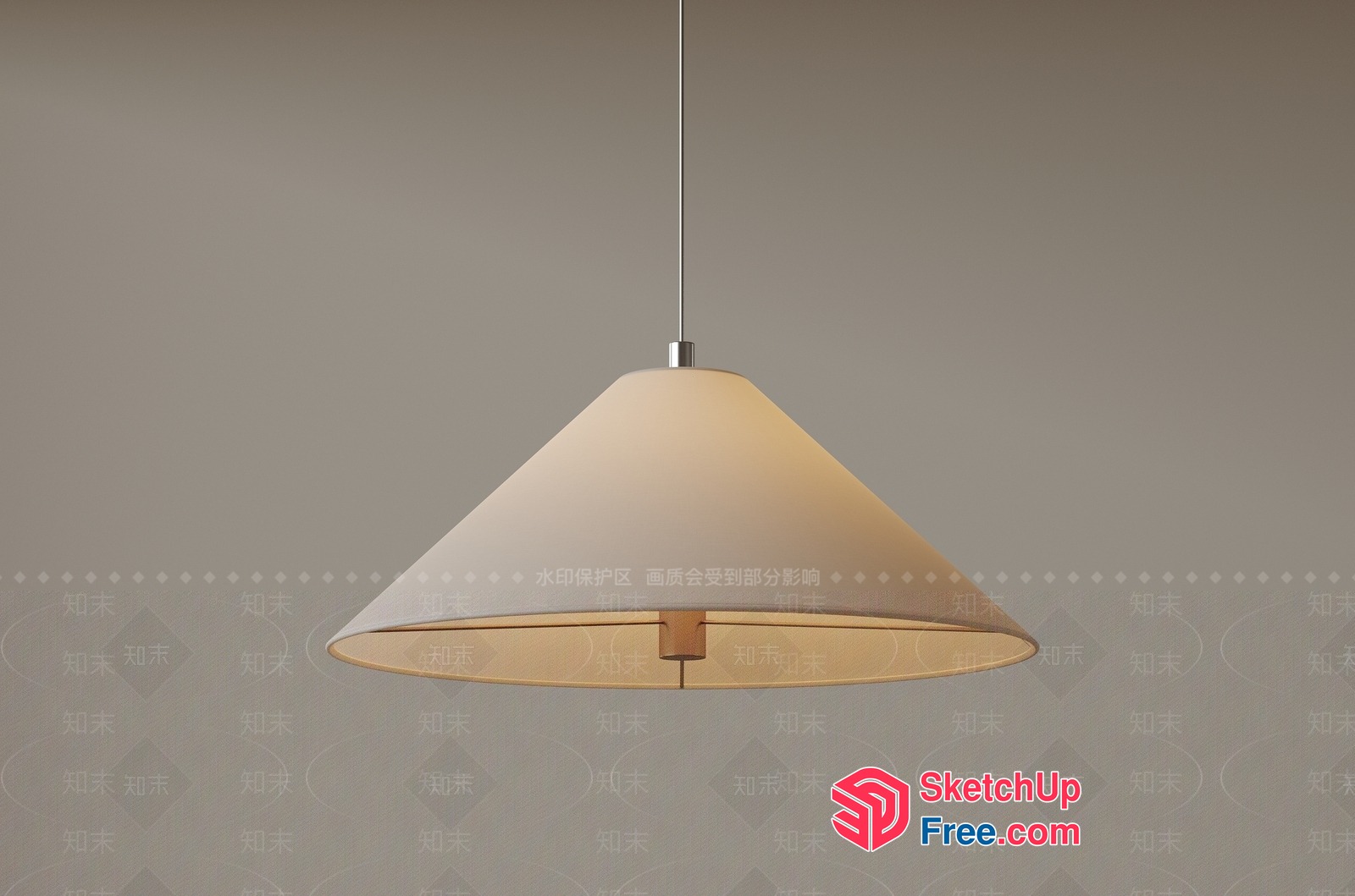 Elegant Hanging Lamp Shade 3D SketchUp File