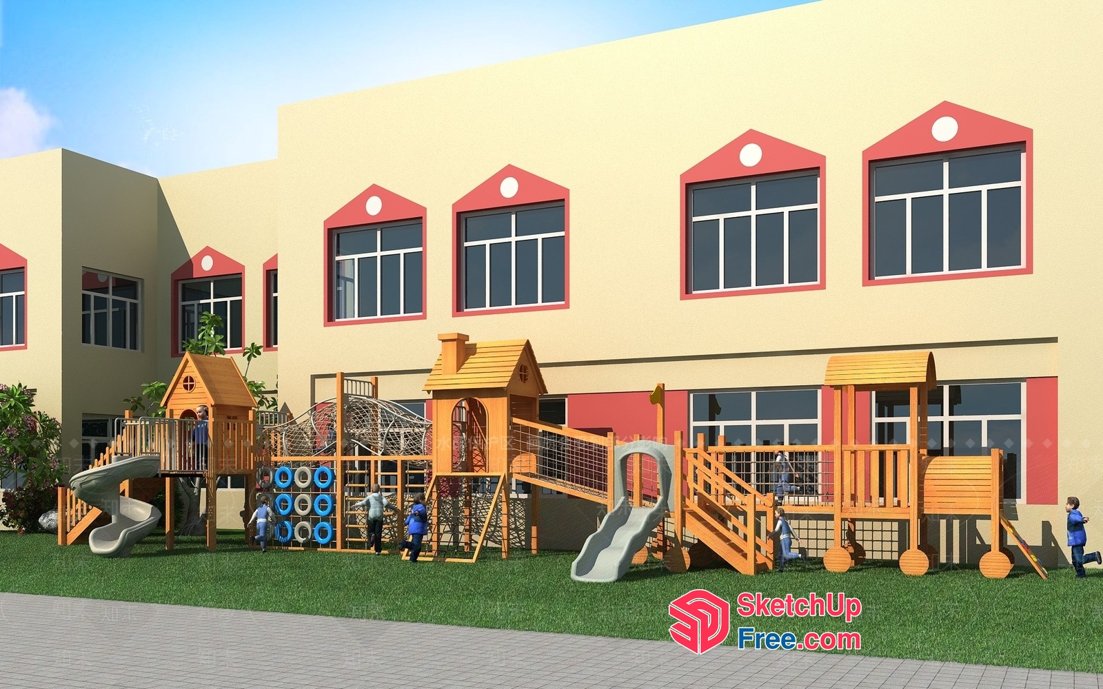 Colorful Play Area For Children 3D SketchUp File