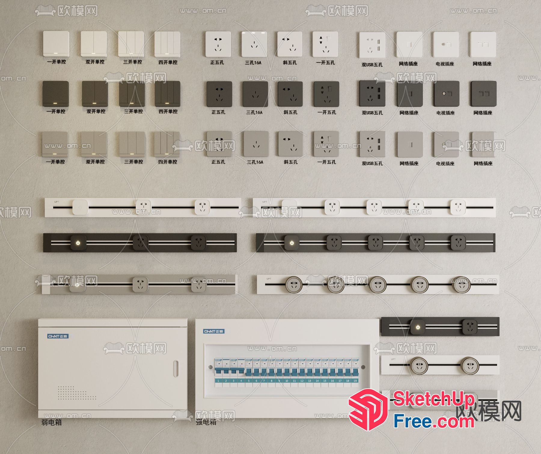 Electrical Switchboard And Circuit Breaker Panel 3D SketchUp File