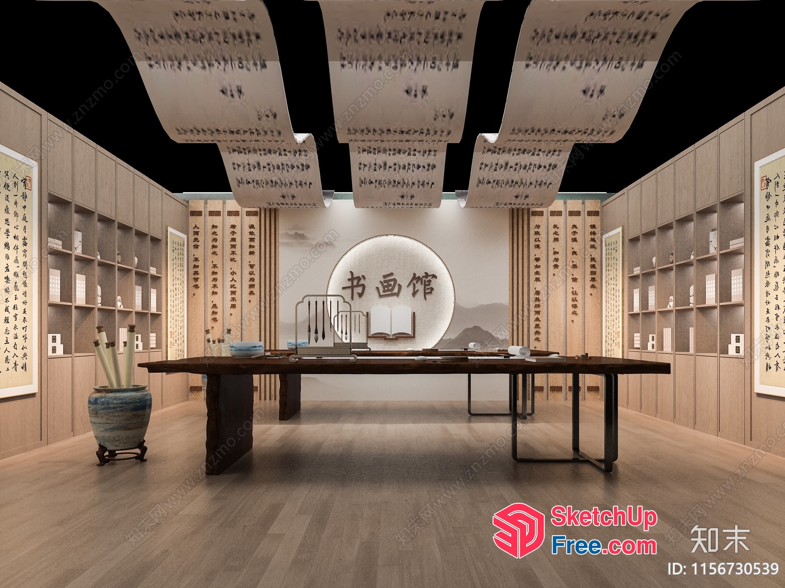 Asian-Inspired Interior Design 3D SketchUp File
