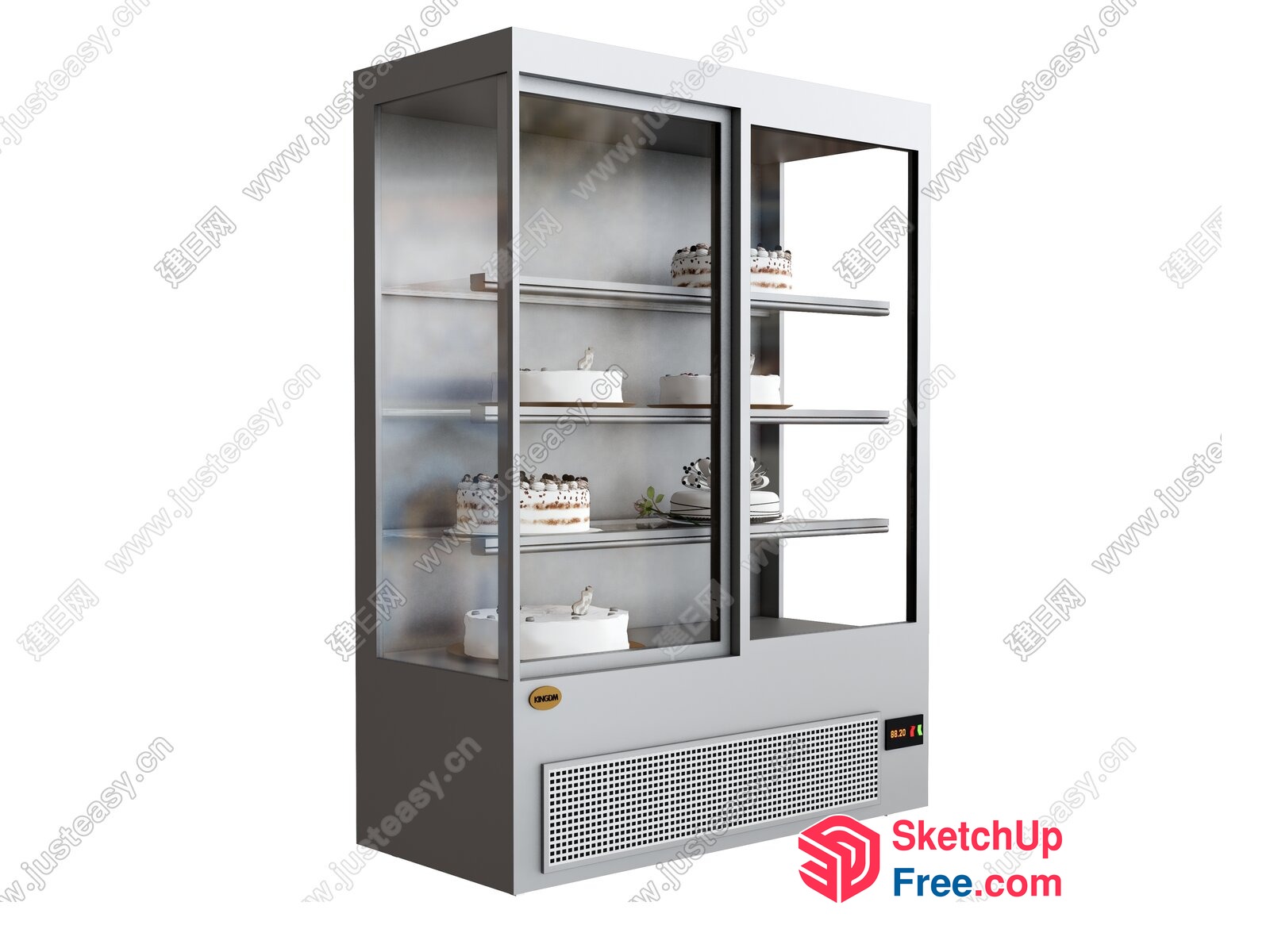 Cake Display Refrigerator 3D SketchUp File
