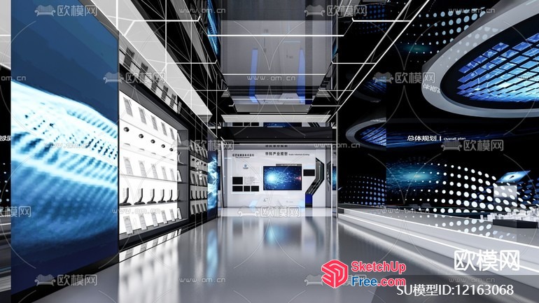 Futuristic High-Tech Interior 3D SketchUp File