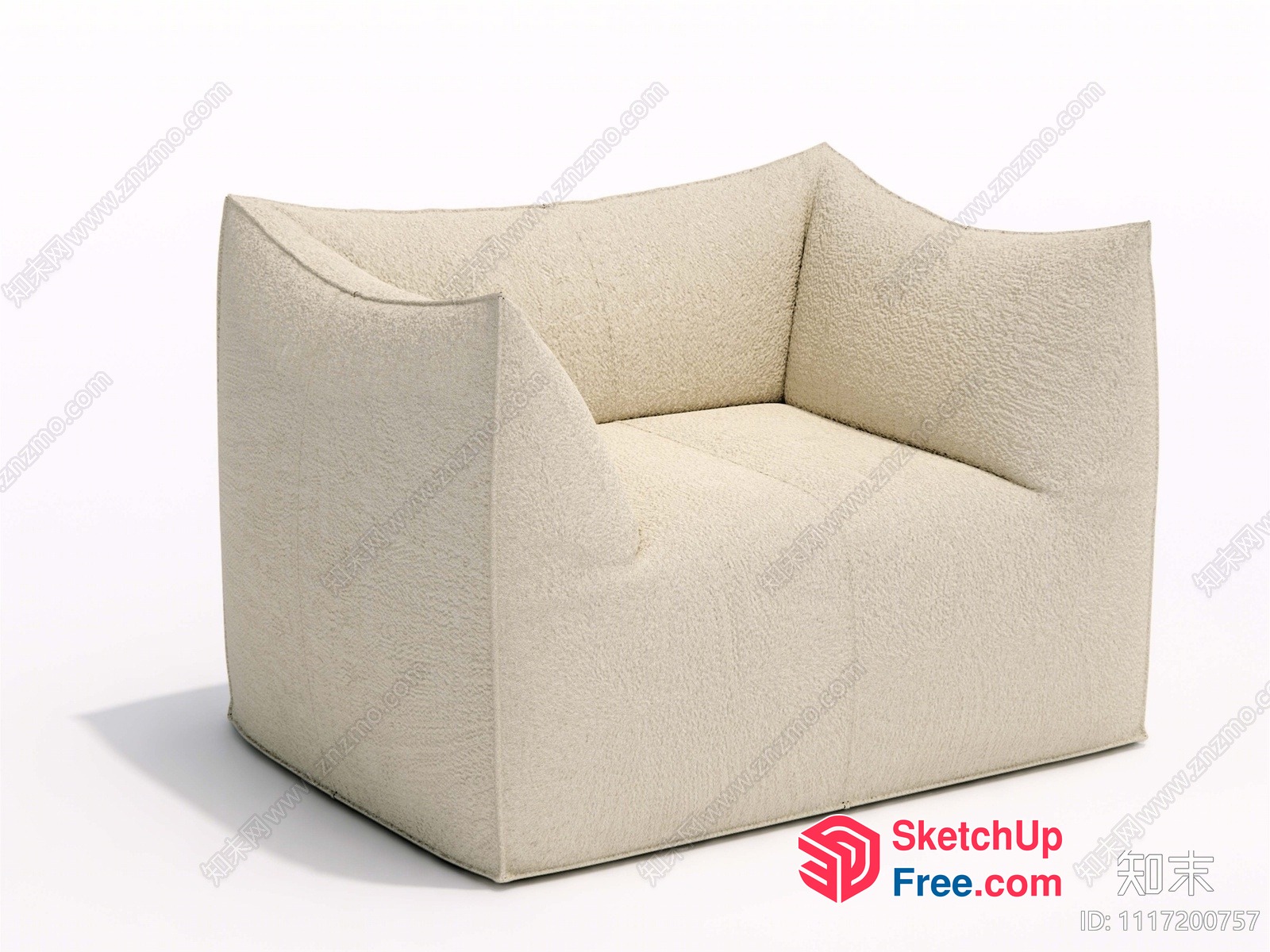 Minimalist Style Corner Sofa 3D SketchUp File