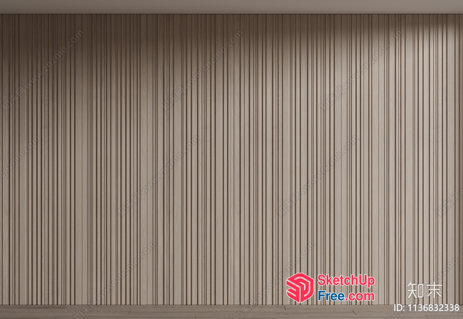 Light Brown Wood Paneling Interior 3D SketchUp File