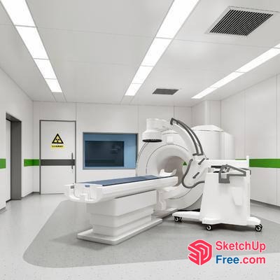 Mri Machine In A Clean And Modern Medical Room 3D SketchUp File