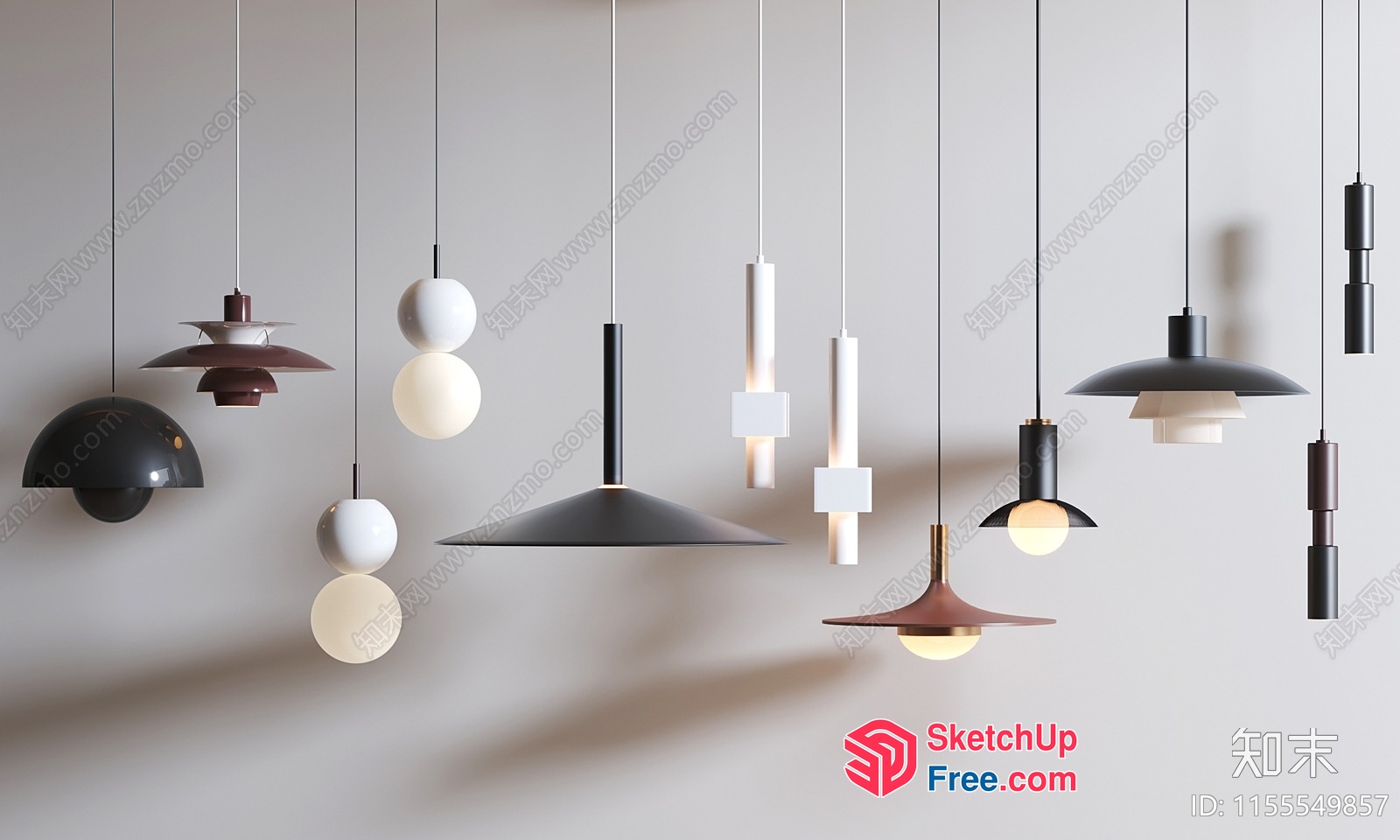 Modern Pendant Lighting Collection 3D SketchUp File