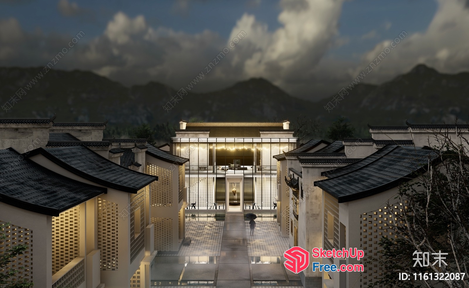 Traditional Chinese Architecture Exterior 3D SketchUp File