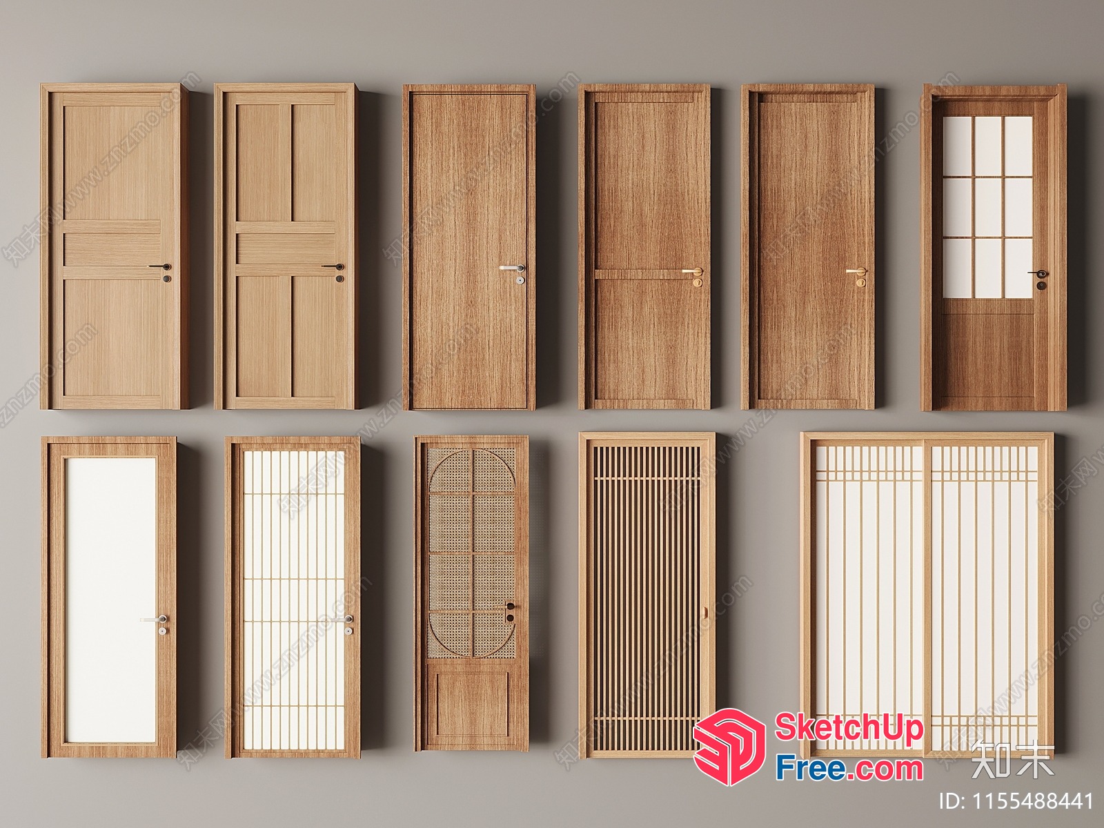 Wooden Door Collection 3D SketchUp File