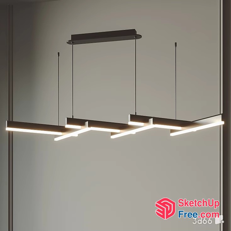 Modern Minimalist Ceiling Light Fixture 3D SketchUp File