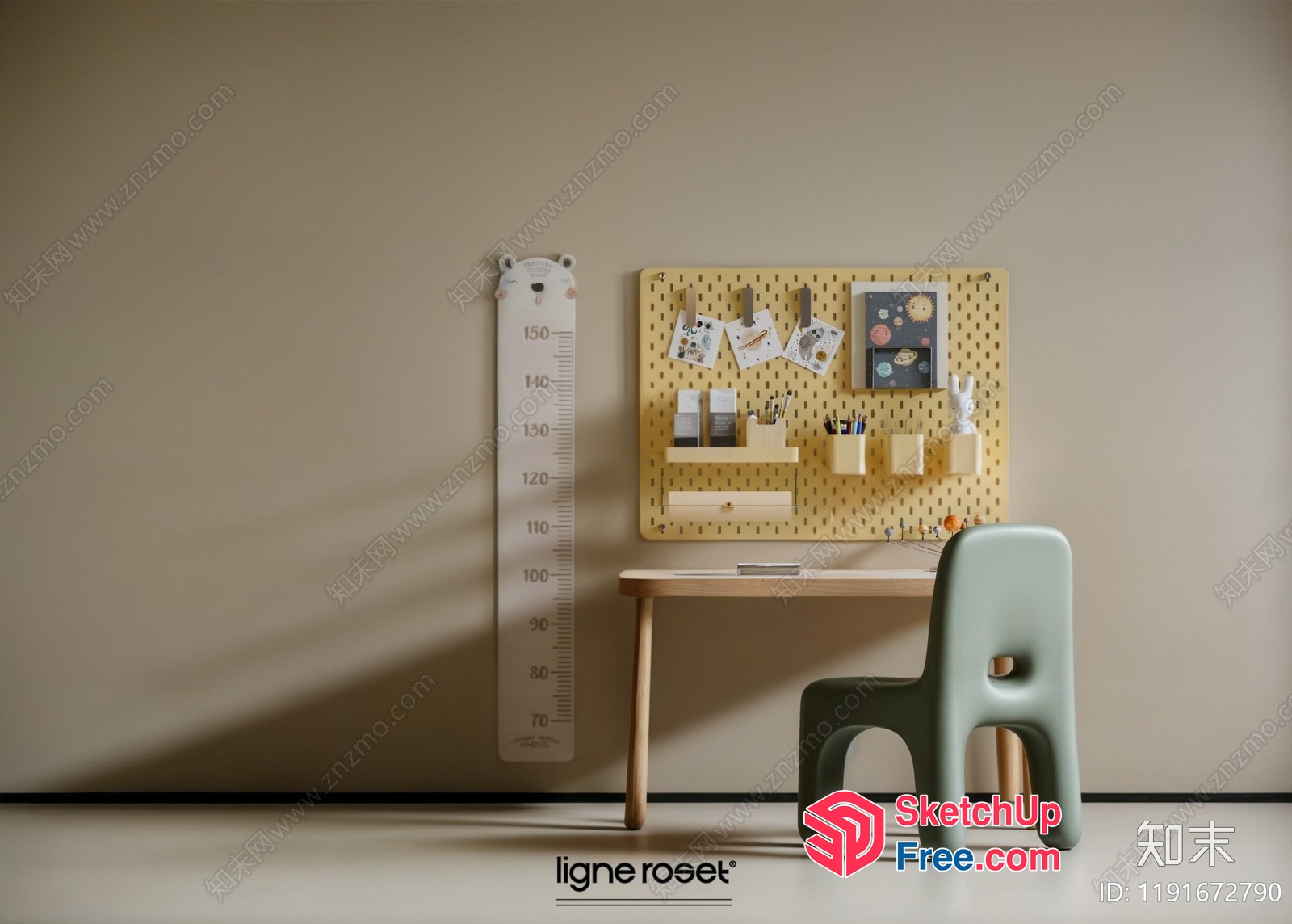 Minimalist Interior With Creamy Style And Nordic Furniture 3D SketchUp File