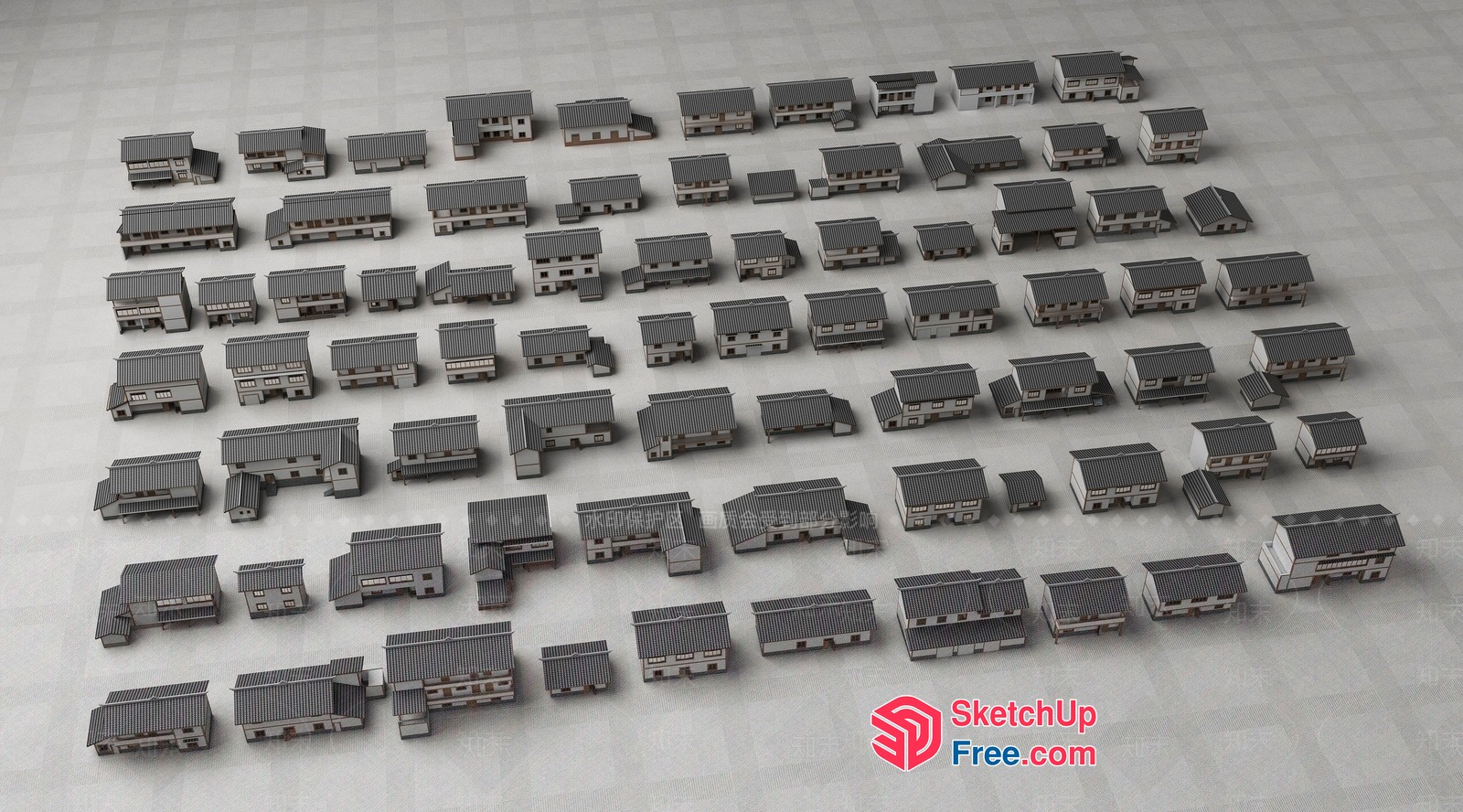 Miniature Model Homes Collection 3D SketchUp File