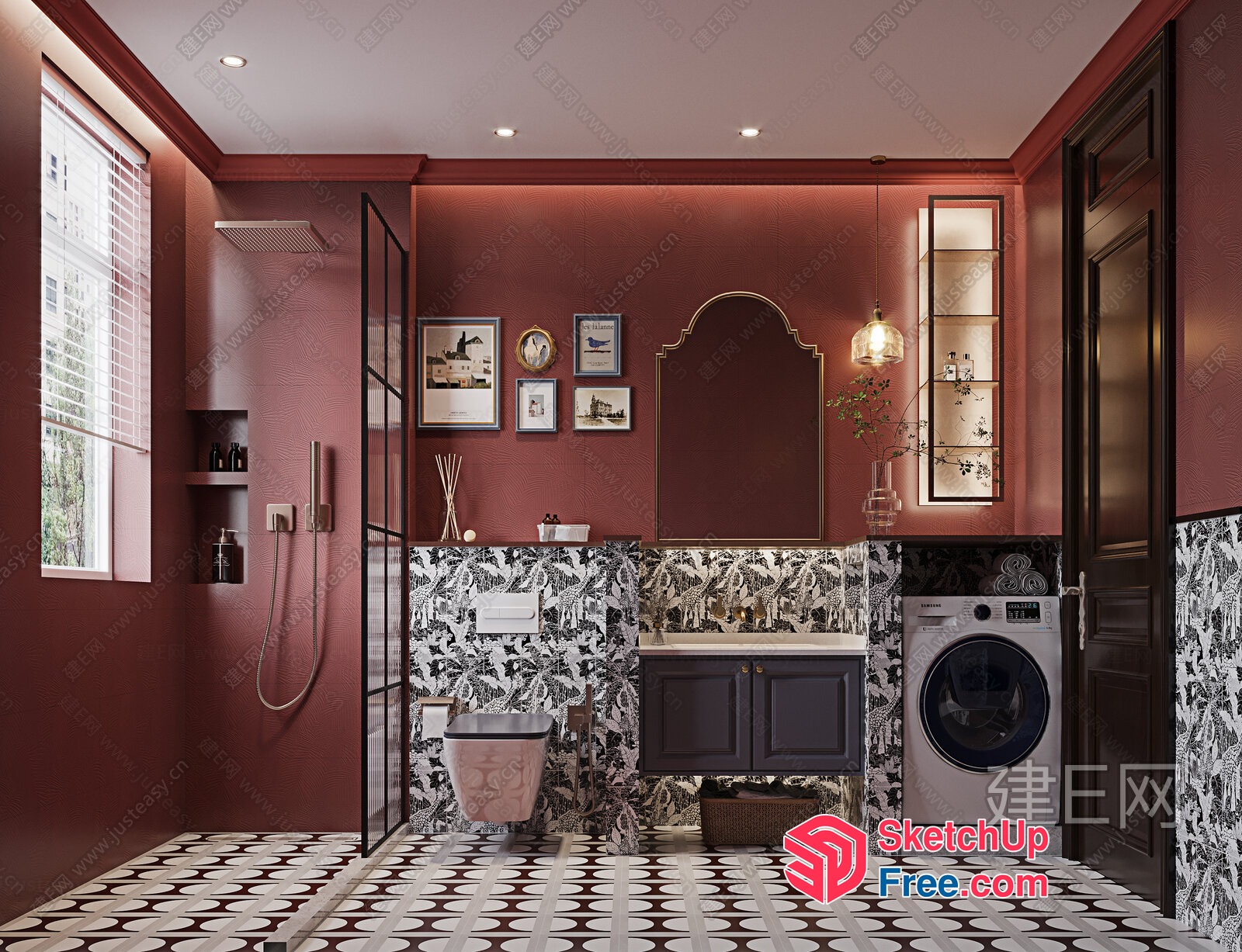 Elegant Bathroom Decor With Modern Amenities 3D SketchUp File