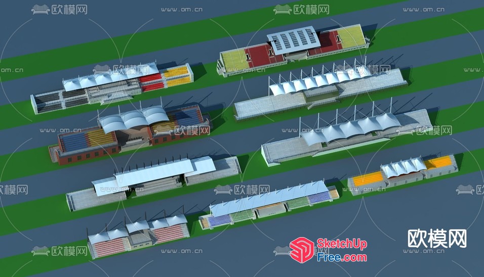 3D Model Of Various Buildings And Structures 3D SketchUp File