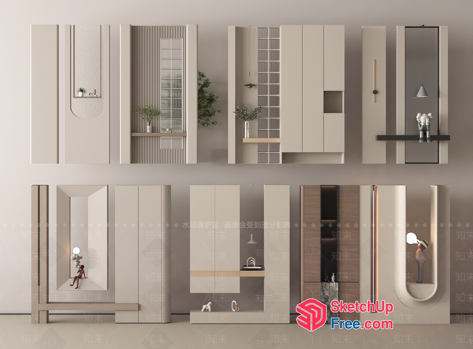 Modern Minimalist Home Decor And Furniture 3D SketchUp File
