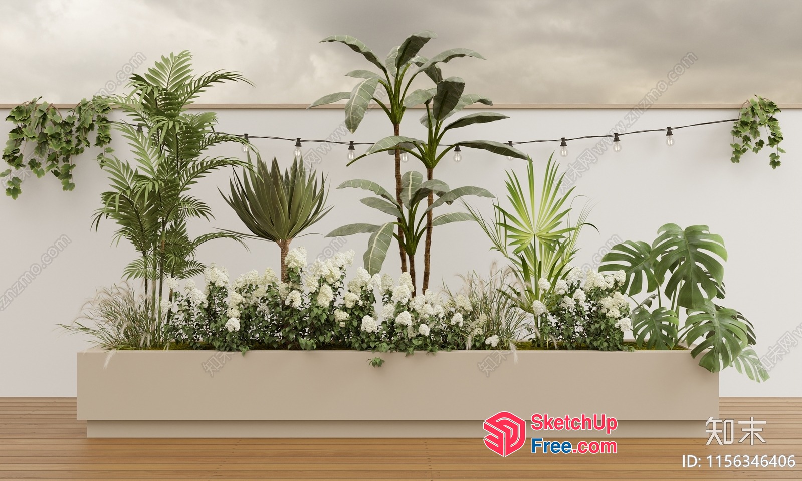 Exquisite Interior Planter Arrangement 3D SketchUp File