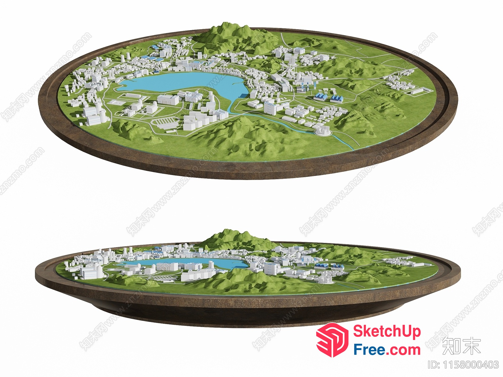 3D Model Of A Futuristic City On A Floating Island 3D SketchUp File