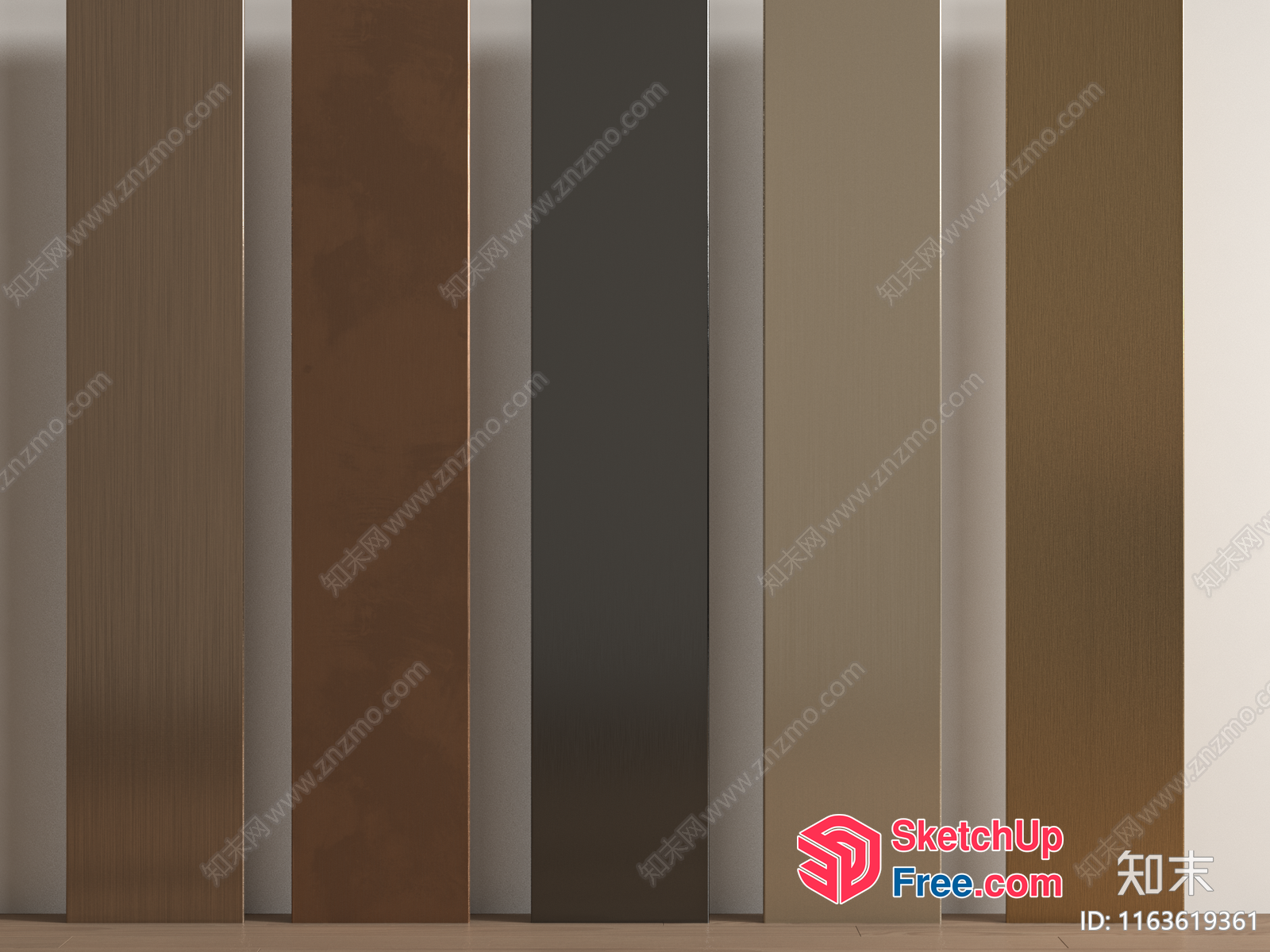 A Variety Of Wooden Panels In Different Colors 3D SketchUp File