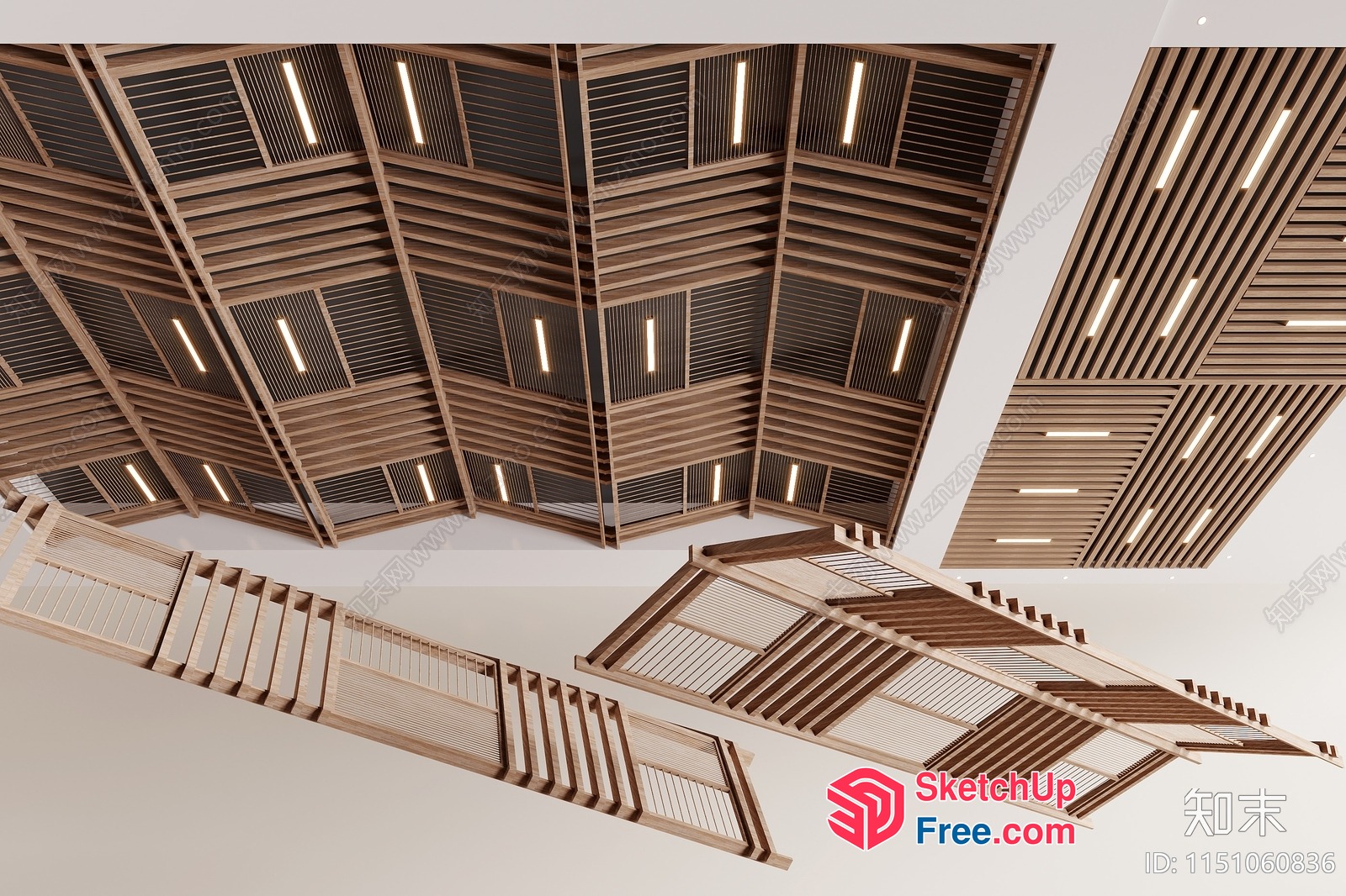 Staircase And Ceiling Detail 3D SketchUp File