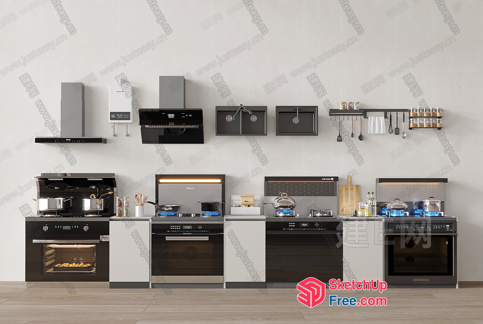 Modern Kitchen Appliances And Decor 3D SketchUp File