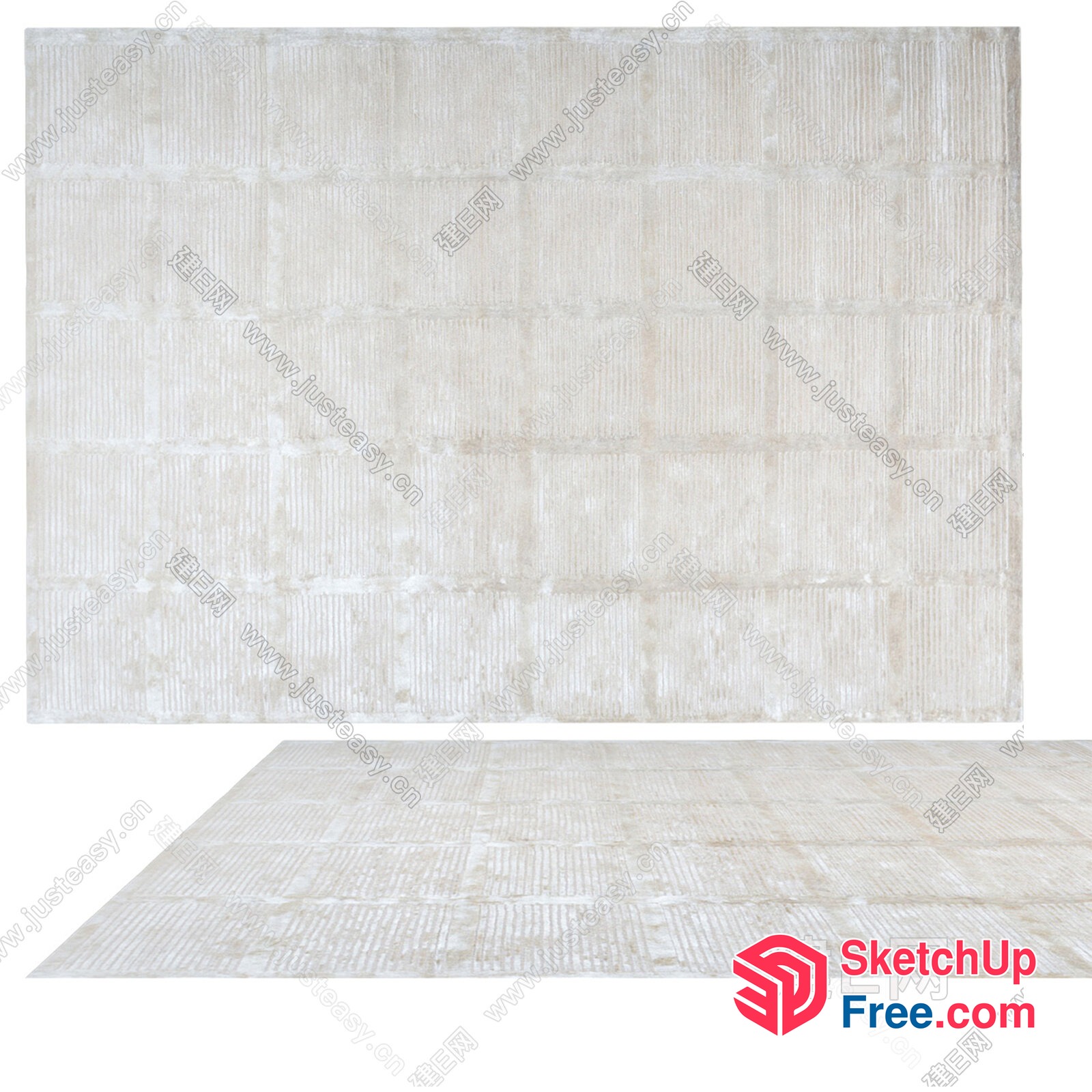 Elegant Creamy Style Interior Backdrop 3D SketchUp File