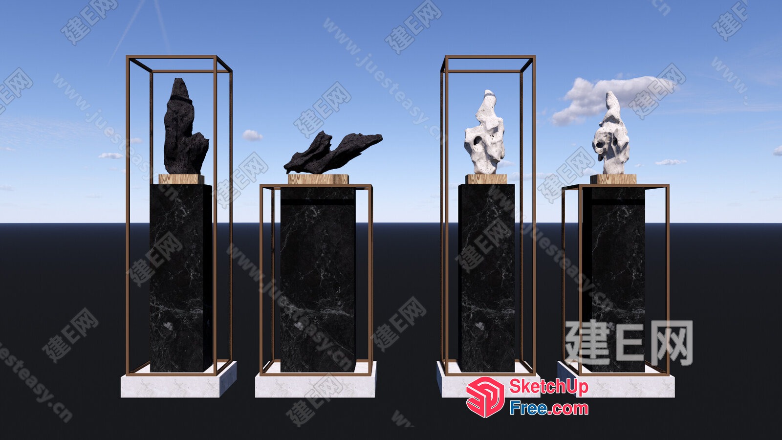 Artistic Sculpture Display 3D SketchUp File