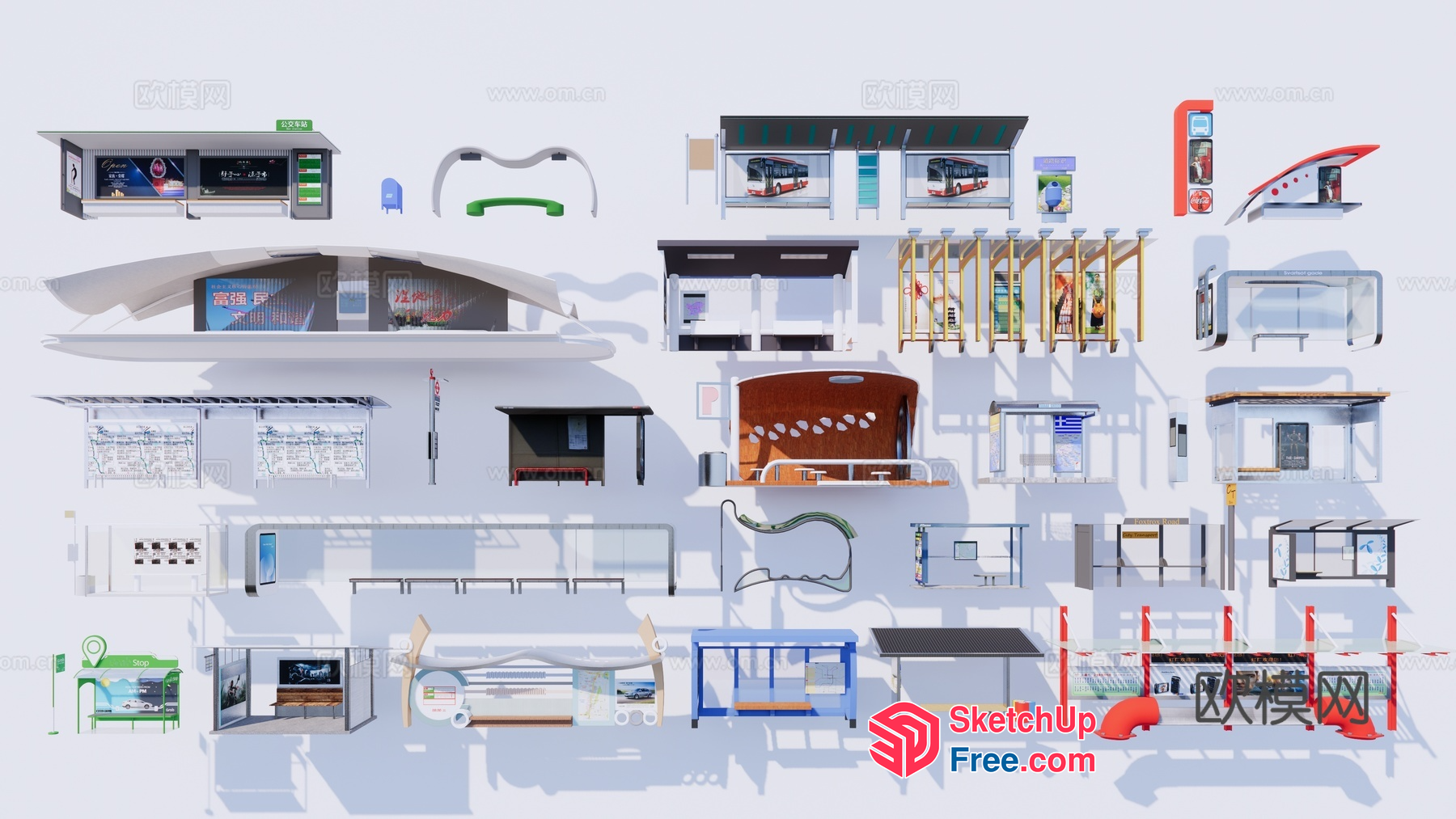 3D Model Collection Of Various Buildings And Furniture 3D SketchUp File