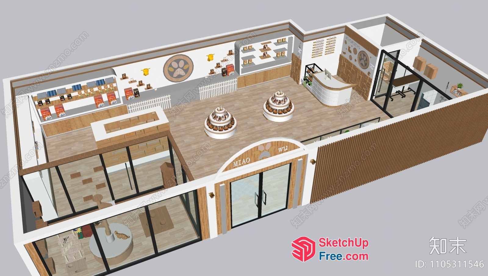 Modern Bakery Interior 3D SketchUp File