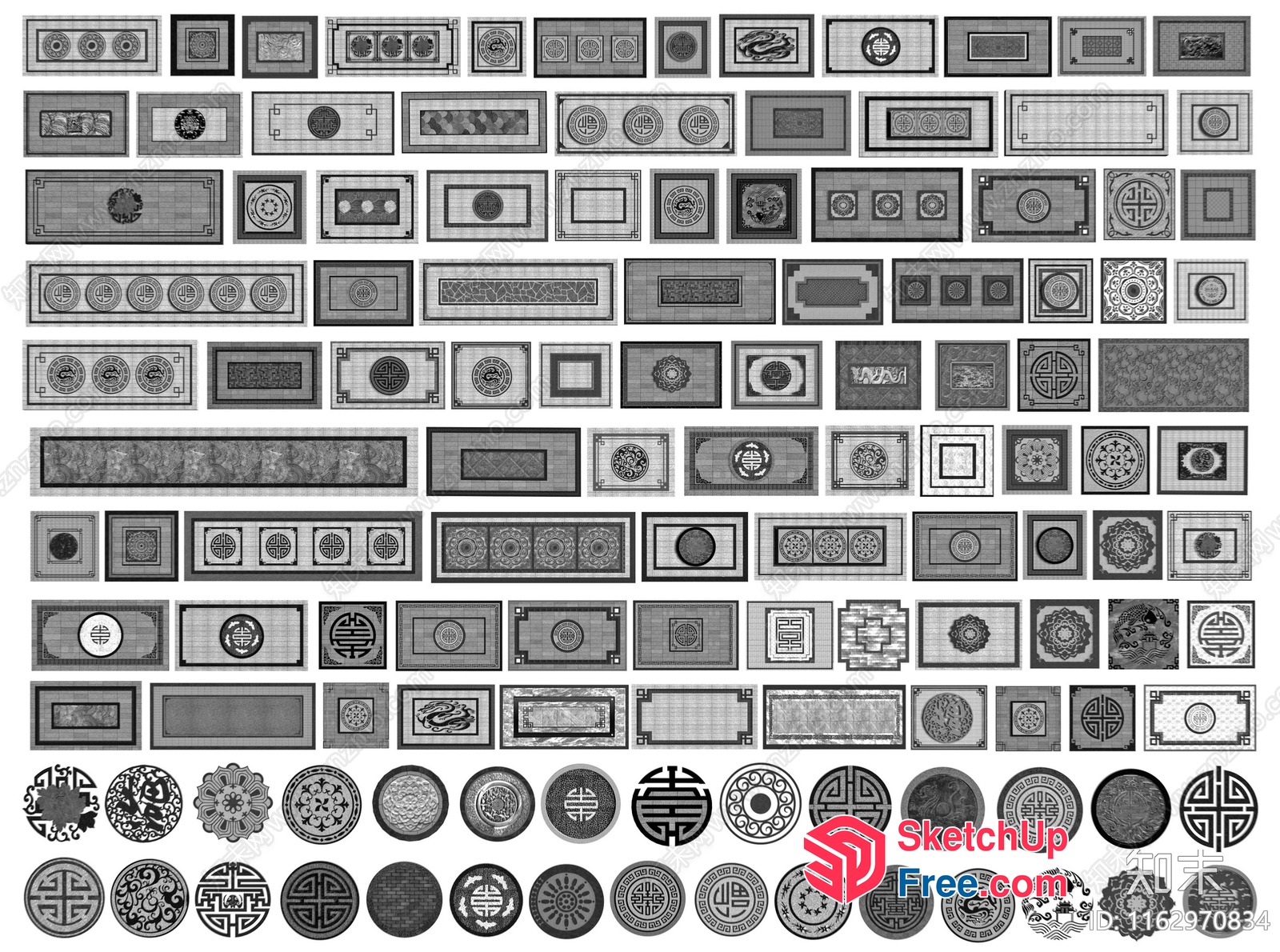 Chinese-Inspired Architectural Elements 3D SketchUp File
