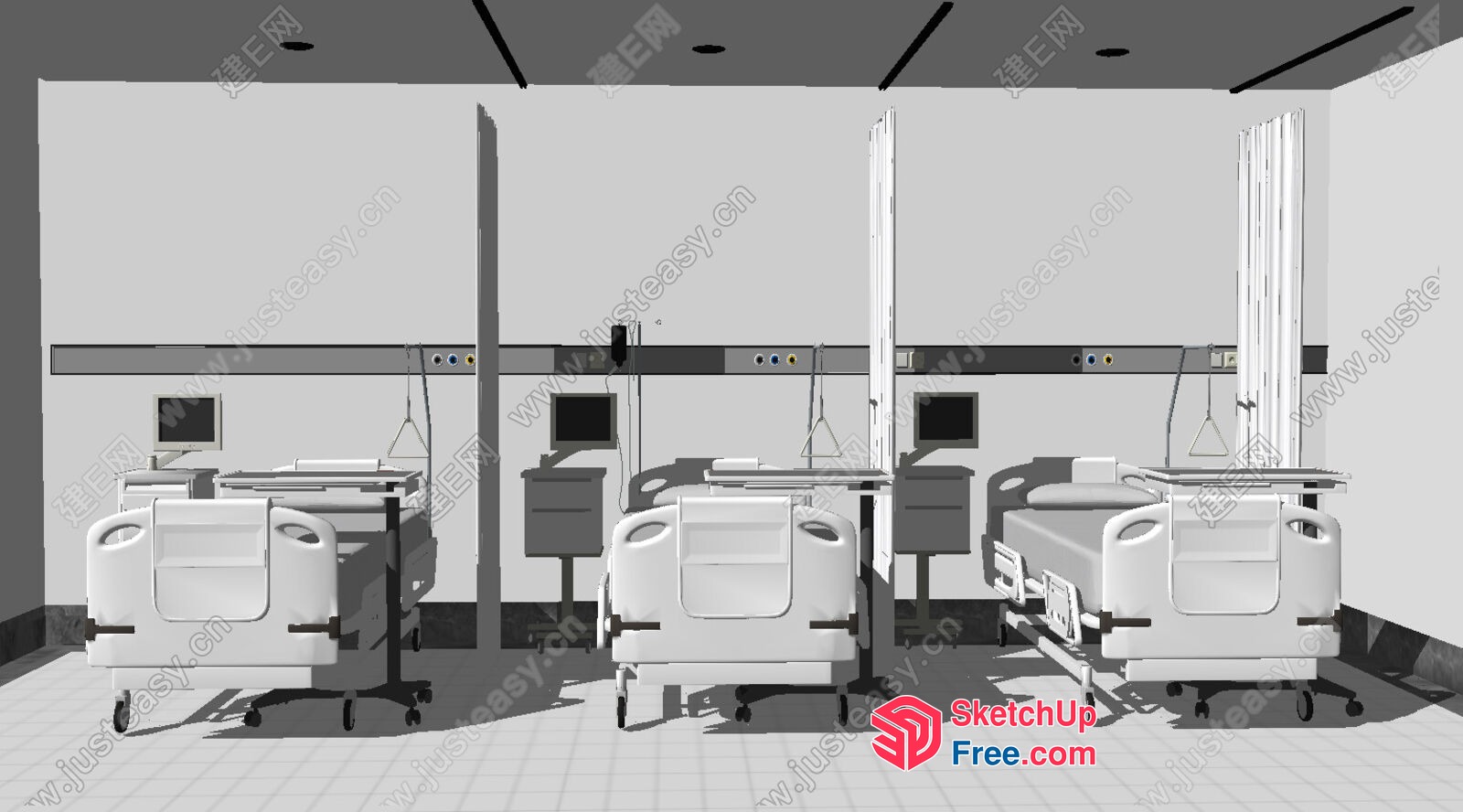 Hospital Interior Room 3D SketchUp File