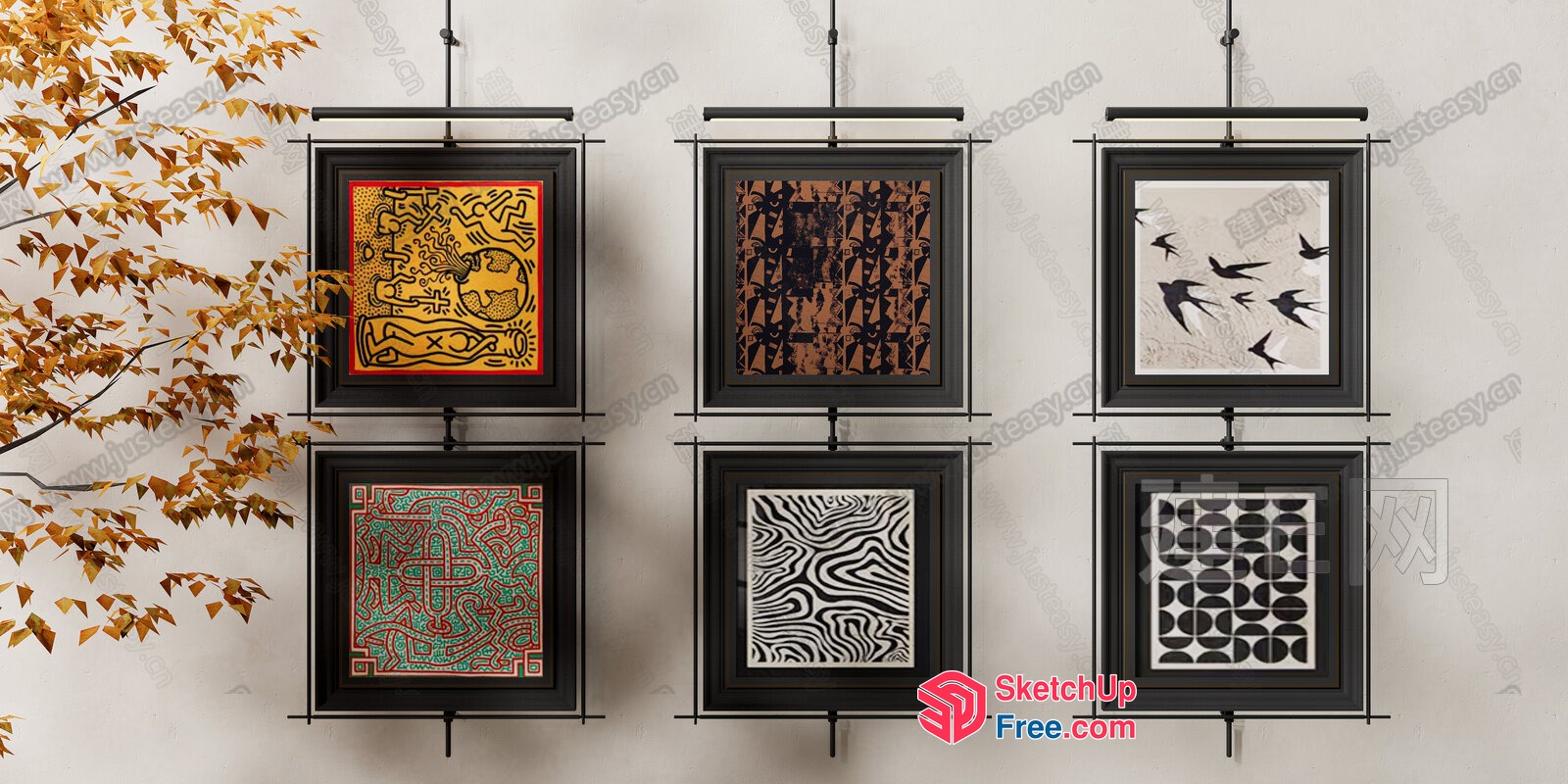 Modern Art Gallery Display 3D SketchUp File