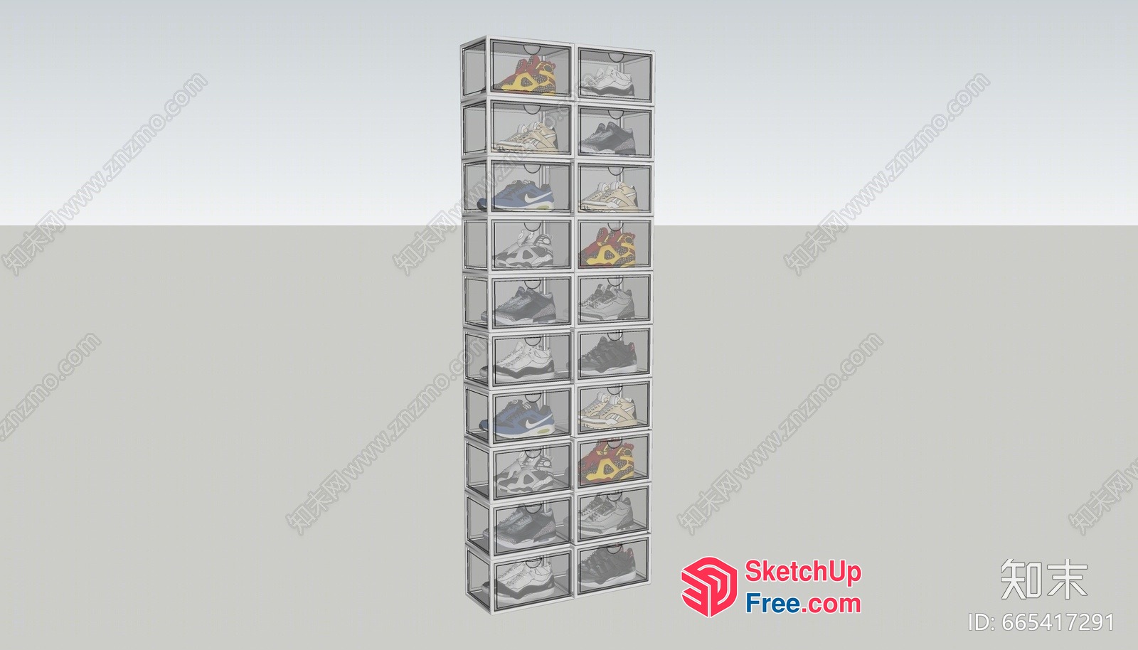 Clear Shoe Display Case 3D SketchUp File