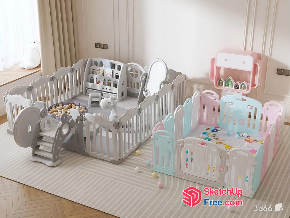 Cozy Playpen Interior 3D SketchUp File
