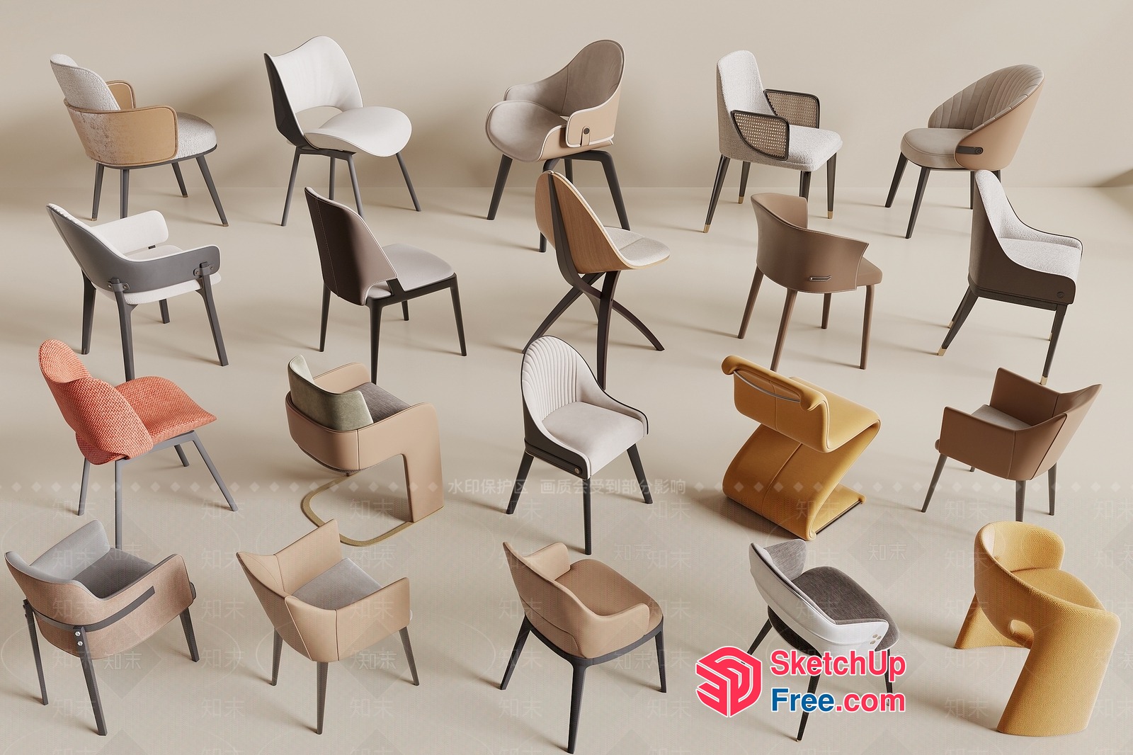 Stylish And Comfortable Chairs For Every Room 3D SketchUp File