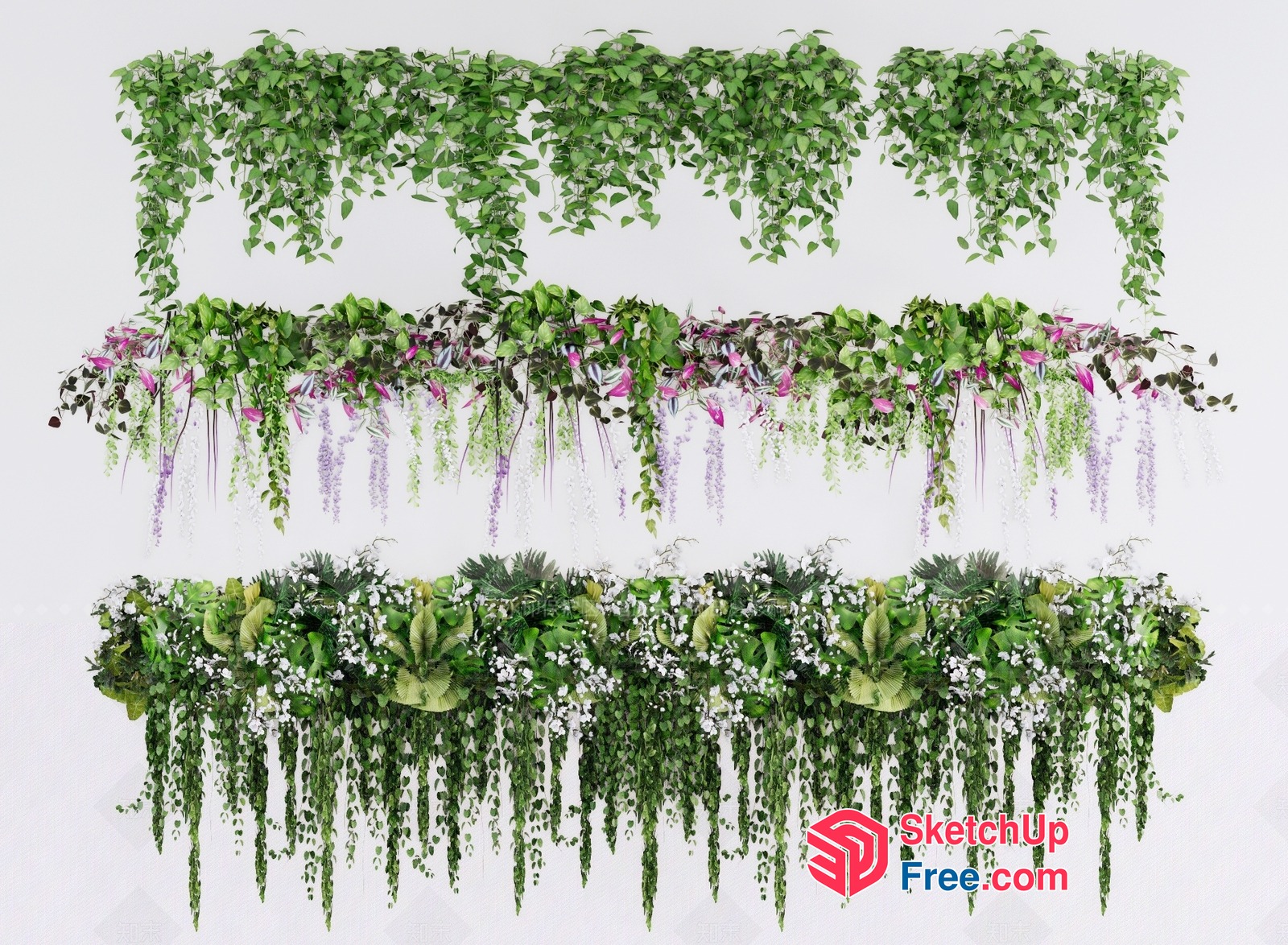 Greenery Decorations For Interior Walls 3D SketchUp File