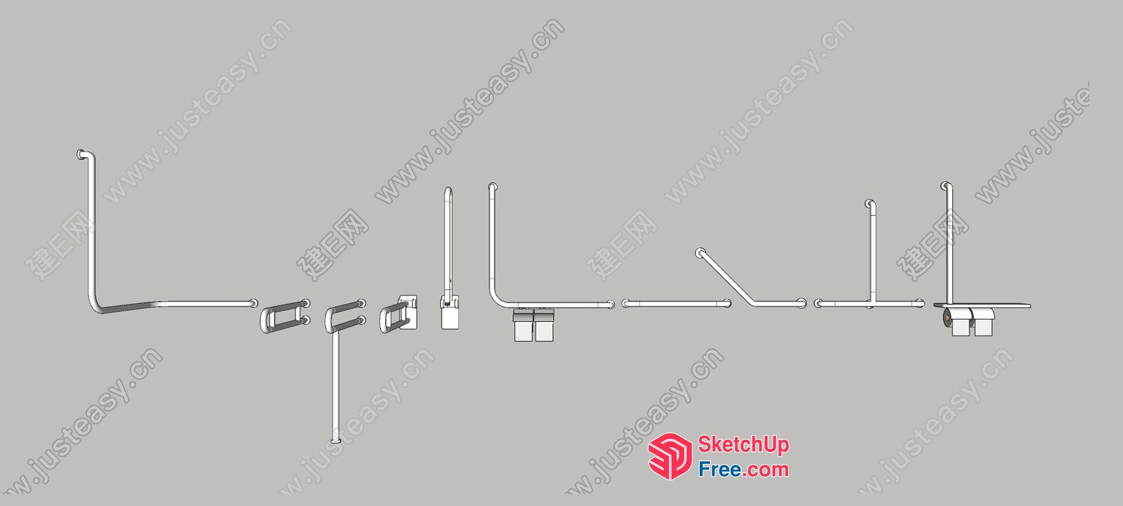 Railing And Stairway Components 3D SketchUp File