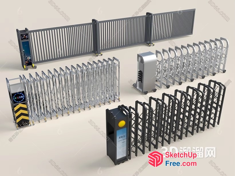 3D Models Of Various Types Of Gates 3D SketchUp File