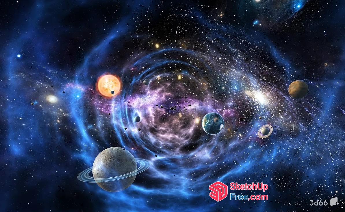 Vibrant Galaxy Interior 3D SketchUp File