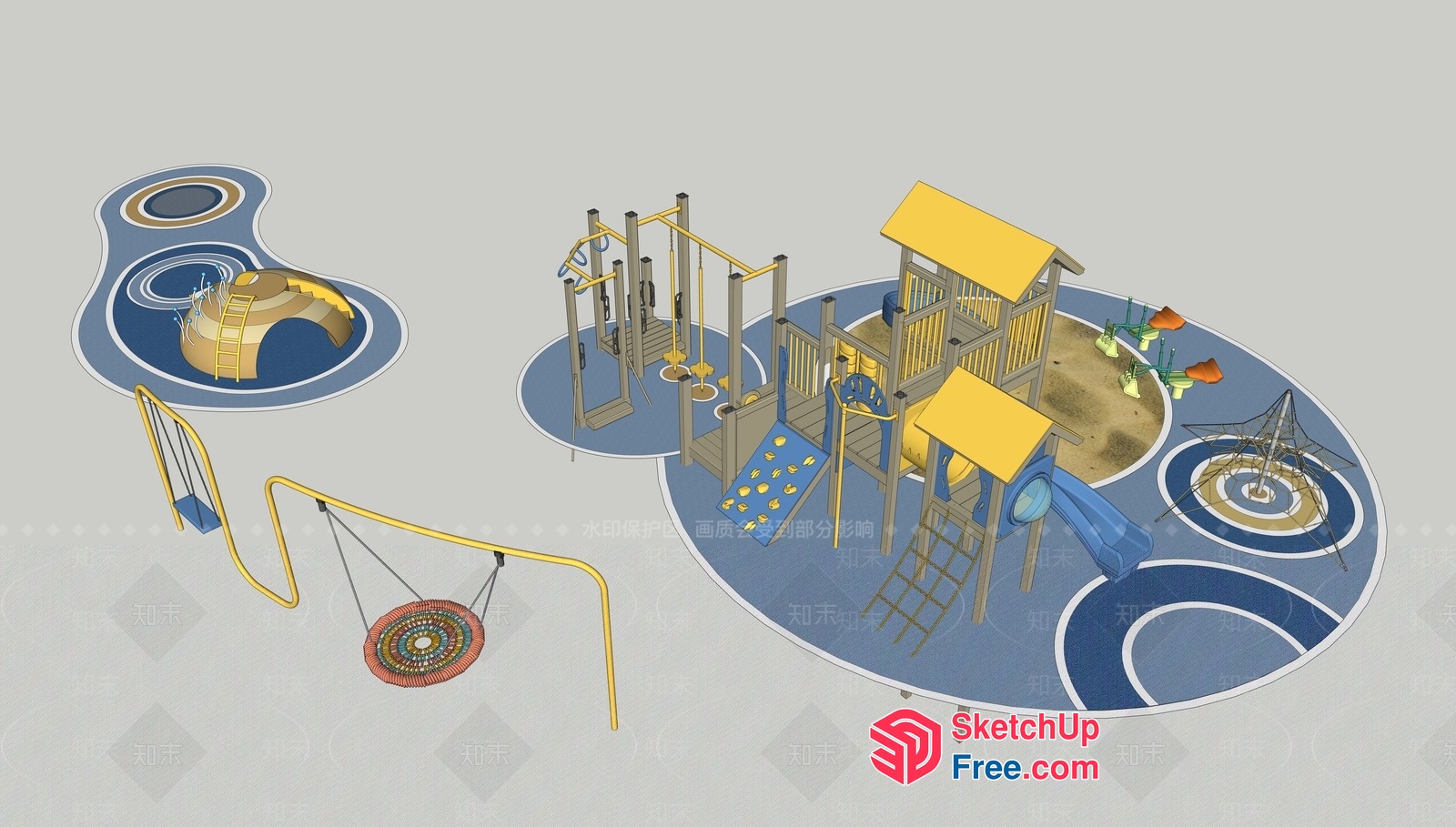 Colorful Playground Equipment 3D SketchUp File