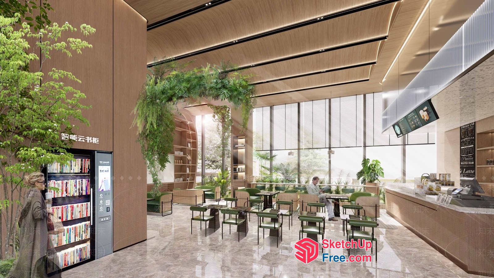 Modern Interior With Natural Light And Greenery 3D SketchUp File