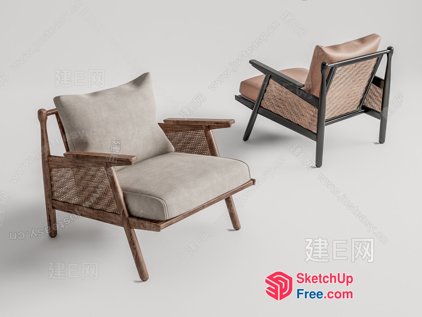 Modern Rattan Chair Design 3D SketchUp File