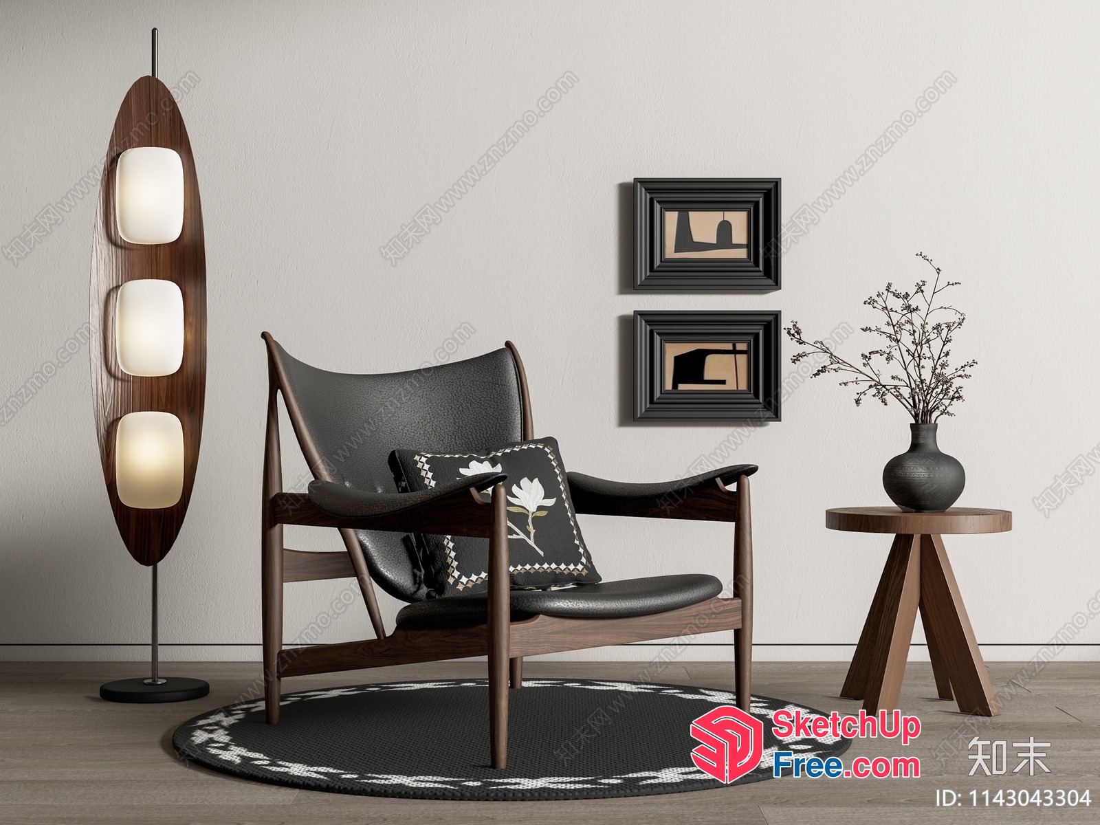 Modern Scandinavian Minimalist Style Interior Design 3D SketchUp File